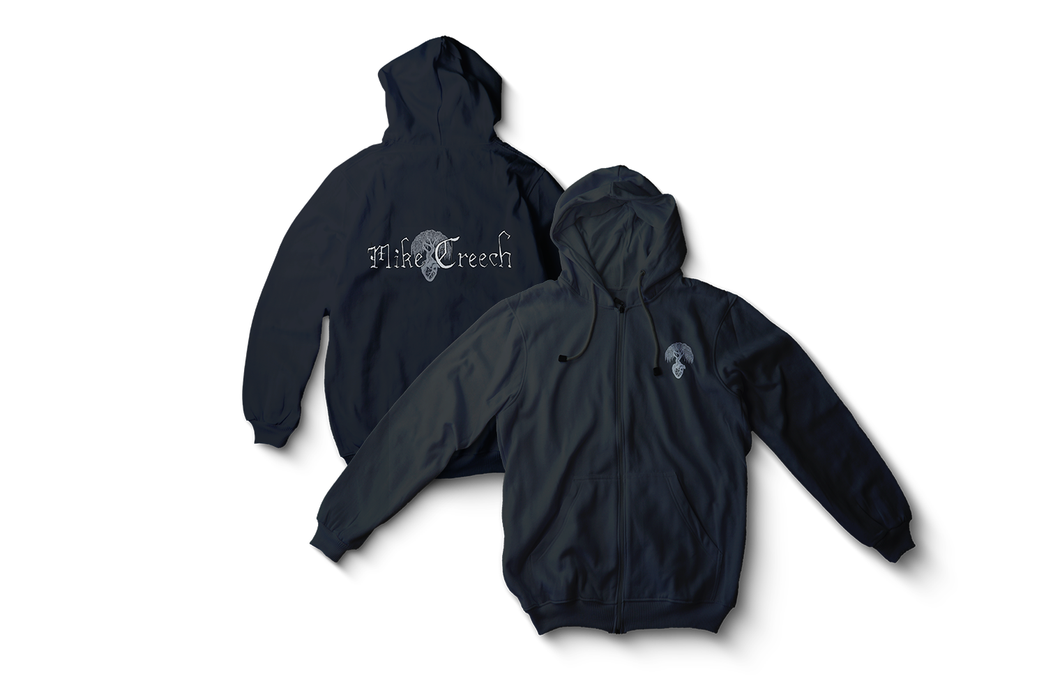 mockup-merch sweaters with Mike's Logo